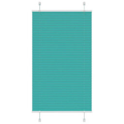 Berkfield Pleated Blind Petrol Green 70X100 Cm Fabric Width 69.4 Cm Polyester - thumbnail 1