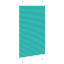 Berkfield Pleated Blind Petrol Green 70X100 Cm Fabric Width 69.4 Cm Polyester - thumbnail 4
