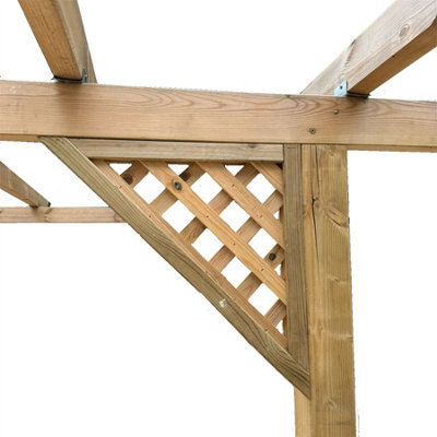 Premier Garden Supplies Urban Diamond Wooden Corner Trellis 1.5Ft X 1.5Ft Heavy-Duty Decorative Accent For Walls & Pergola - image 1