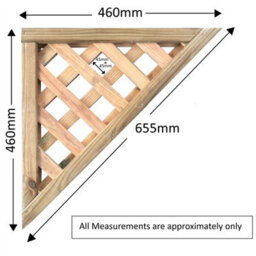 Premier Garden Supplies Urban Diamond Wooden Corner Trellis 1.5Ft X 1.5Ft Heavy-Duty Decorative Accent For Walls & Pergola - thumbnail 3