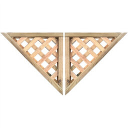 Premier Garden Supplies Urban Diamond Wooden Corner Trellis 1.5Ft X 1.5Ft Heavy-Duty Decorative Accent For Walls & Pergola - thumbnail 2