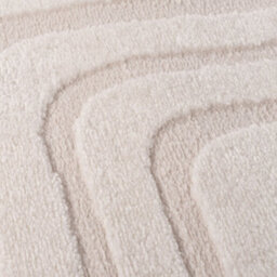 The Rugs Loft Ivory Curved Line Living Room Area Rug And Runners Soft Pile - thumbnail 5