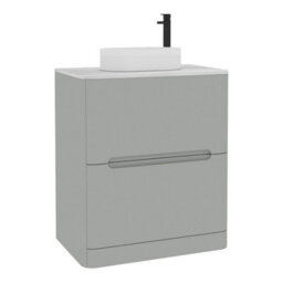 Royal Bathrooms Venice 700mm Dove Grey Freestanding Bathroom Countertop Vanity Unit 2 Drawer With Lyon Basin - thumbnail 7