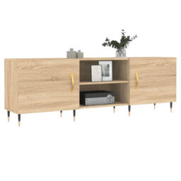 Berkfield Sturdy Tv Cabinet Sonoma Oak 150X30X50 Cm Engineered Wood - thumbnail 3