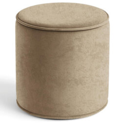 istyle mode Round Shape Velvet Bean Bag Pouffe Foot Rest - 40Cm Cream