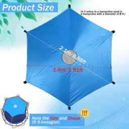 Trampoline Shade Cover, Dia 244Cm Parasol, Sun Protection Sail - thumbnail 2