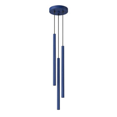Sollux Lighting Pastelo Steel Ultramarine 3 Lights Modern Pendant Lamps - image 1