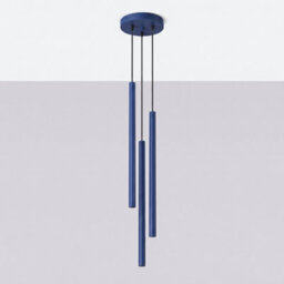 Sollux Lighting Pastelo Steel Ultramarine 3 Lights Modern Pendant Lamps - thumbnail 2