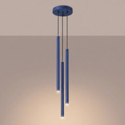 Sollux Lighting Pastelo Steel Ultramarine 3 Lights Modern Pendant Lamps - thumbnail 3