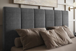 Flair Waltz Fabric Ottoman Kingsize Bed - Grey - thumbnail 4
