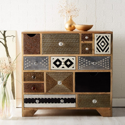 Buttercup Farm Sorio 14 Drawer Chest - Wood - L40 X W85 X H80 Cm - image 1