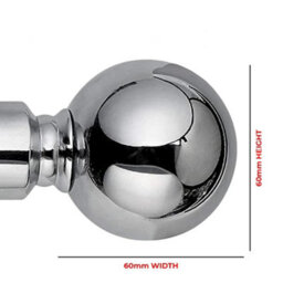 Extendable Metal Curtain Pole 28mm Chrome 120 To 210Cm - thumbnail 3