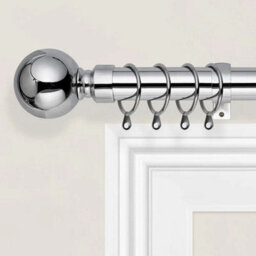 Extendable Metal Curtain Pole 28mm Chrome 120 To 210Cm - thumbnail 5