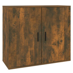 Berkfield Durable Sideboard Smoked Oak 80X33X70 Cm Engineered Wood - thumbnail 1