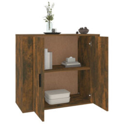 Berkfield Durable Sideboard Smoked Oak 80X33X70 Cm Engineered Wood - thumbnail 6
