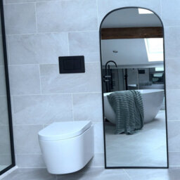 Jōbū Jobu Home - Black 160X60Cm Arched Wall Mirror - Steel Frame For Bedrooms, Hallways & Dressing Areas - Yoko - thumbnail 3