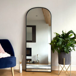 Jōbū Jobu Home - Black 160X60Cm Arched Wall Mirror - Steel Frame For Bedrooms, Hallways & Dressing Areas - Yoko