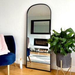 Jōbū Jobu Home - Black 160X60Cm Arched Wall Mirror - Steel Frame For Bedrooms, Hallways & Dressing Areas - Yoko - thumbnail 2