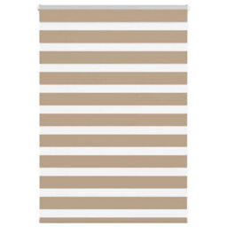 Berkfield Modern Zebra Blind Sand Brown 110X100 Cm Fabric Width 105.9 Cm Polyester - thumbnail 2