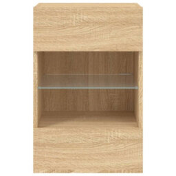 Walplus Tv Wall Cabinets With Led Lights 2 Pcs Sonoma Oak 40X30X60.5 Cm - thumbnail 9