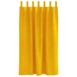 Berkfield Blackout Curtains With Hanging Loops 2 Pcs Mustard Yellow Velvet - thumbnail 3
