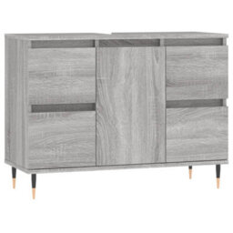 Vidaxl Bathroom Cabinet Grey Sonoma 80X33X60 Cm Engineered Wood - thumbnail 2