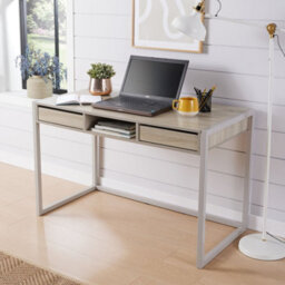 Home Source Toronto 2 Drawer Computer Office Desk Oak Effect - thumbnail 2