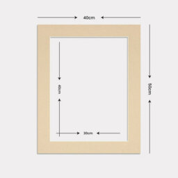 Ak Frames 50X40Cm Ivory Picture Mounts To Fit 40X30Cm Aperture Size - Mount Board Only (No Frame Included) - thumbnail 3