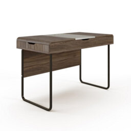 Alphason Dorel Home Dorset Desk In Walnut Look / Dark Grey - thumbnail 3