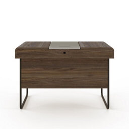 Alphason Dorel Home Dorset Desk In Walnut Look / Dark Grey - thumbnail 4