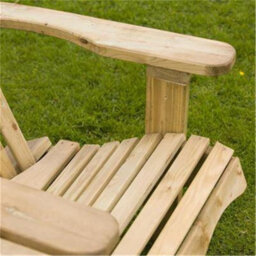 Cheshire 2 Seater Softwood Adirondack Garden Companion Seat - thumbnail 3