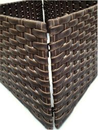 Holly International Rattan Folding Christmas Tree Skirt Brown 48Cm - thumbnail 3