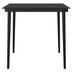 Walplus 3 Piece Garden Dining Set Black Pvc Rattan - thumbnail 8