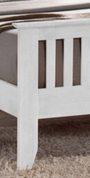 Save On Goods UK 3Ft Single White Shaker Wood Wooden Bed Frame Bedstead High Foot End - thumbnail 2