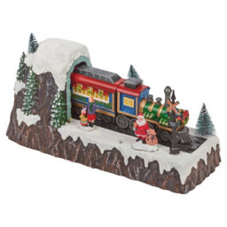 Urbn-Living Urbnliving 30Cm Width Multicolour Leds Winter Scene Christmas Animated Musical Moving Train For Kids Gift - thumbnail 2