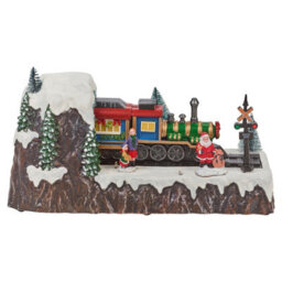 Urbn-Living Urbnliving 30Cm Width Multicolour Leds Winter Scene Christmas Animated Musical Moving Train For Kids Gift - thumbnail 3