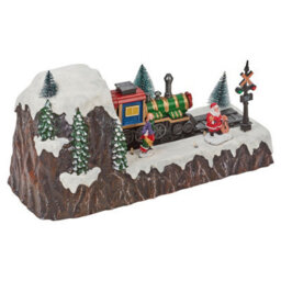 Urbn-Living Urbnliving 30Cm Width Multicolour Leds Winter Scene Christmas Animated Musical Moving Train For Kids Gift - thumbnail 6