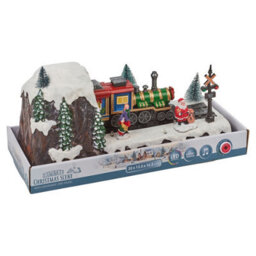 Urbn-Living Urbnliving 30Cm Width Multicolour Leds Winter Scene Christmas Animated Musical Moving Train For Kids Gift - thumbnail 9