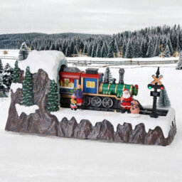 Urbn-Living Urbnliving 30Cm Width Multicolour Leds Winter Scene Christmas Animated Musical Moving Train For Kids Gift - thumbnail 4