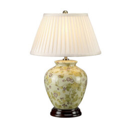 Luminosa Lighting Elstead Yellow Flowers Floor Lamp With Tapered Shade Yellow And Purple
