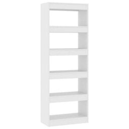 Berkfield Book Cabinet/room Divider White 60X30X166 Cm Engineered Wood - thumbnail 2