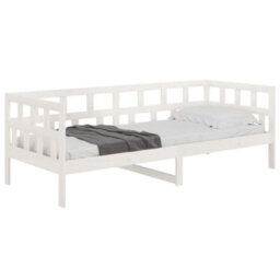 Vidaxl Day Bed Without Mattress White Solid Wood Pine 90X200 Cm - thumbnail 6