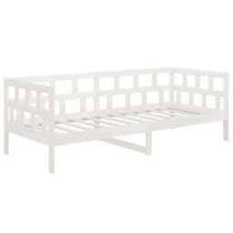 Vidaxl Day Bed Without Mattress White Solid Wood Pine 90X200 Cm - thumbnail 7
