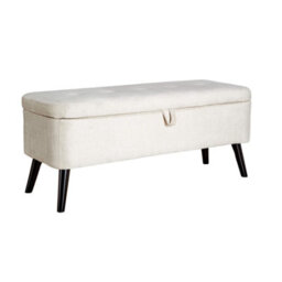 Home Source Carson Buttoned Storage Ottoman Grey - thumbnail 8