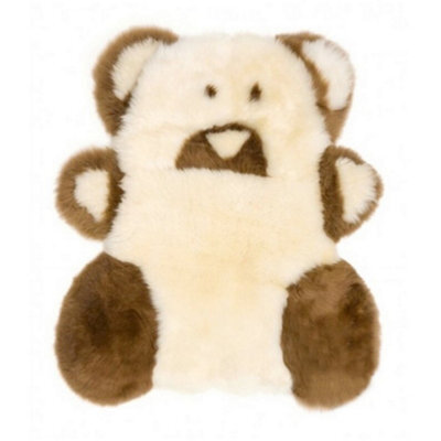 Eastern Counties Leather Sheepskin Teddy Bear Rug Brown (One Size)