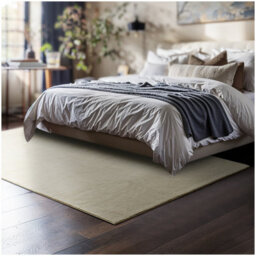 Tectake Rug Zonelle Short Pile And Ultra-Soft Carpet In Rectangular Or Round Design 120 X 170 Cm - Beige - thumbnail 1