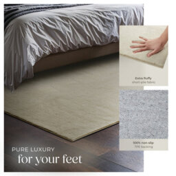 Tectake Rug Zonelle Short Pile And Ultra-Soft Carpet In Rectangular Or Round Design 120 X 170 Cm - Beige - thumbnail 4