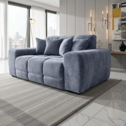 Furnishings For Less UK Jenson Grey Plush Velvet 3 + 2 Seater Sofa Set With Deep Seats - thumbnail 5