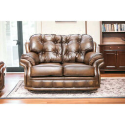 Chesterfield Handmade 2 Seater Settee Sofa Antique Tan Leather In Knightsbridge Style - thumbnail 5