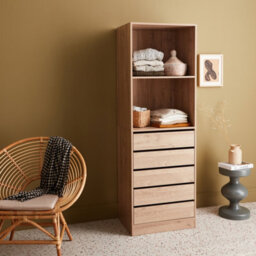 Alice's Garden Sweeek - Modular Open Wardrobe Drawer And Shelf Unit Modulo Natural 60X45X180 Cm - thumbnail 8